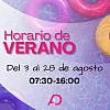 Horario especial del mes de agosto en Alkideba